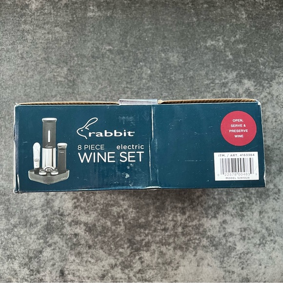 NIB Rabbit Electric Wine Opener Set, 8-piece - Picture 6 of 11